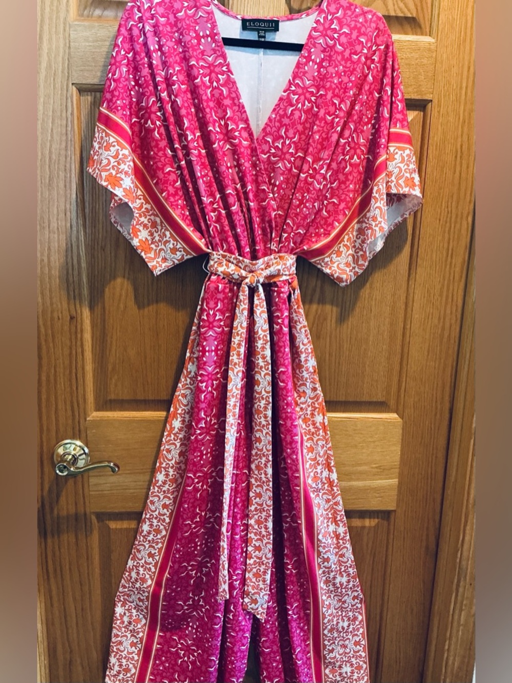 Eloquii Boho Wide Leg Kimono Cropped Jumpsuit Size 14/16 - Picture 4 of 10